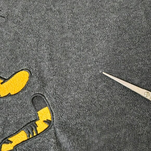 Disney Tigger Gray Pullover Fleece 1/4 Zip Sweatshirt XL Mock Neck Embroidered - Picture 4 of 11